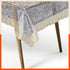 Aurum Plastic Table Cover with Golden Lace for Dining Table at Home - Rectangular - (60" x 108") | Pebbles